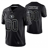 Men's San Francisco 49ers ACTIVE PLAYER Custom Black Reflective Limited Stitched Football Jersey,baseball caps,new era cap wholesale,wholesale hats